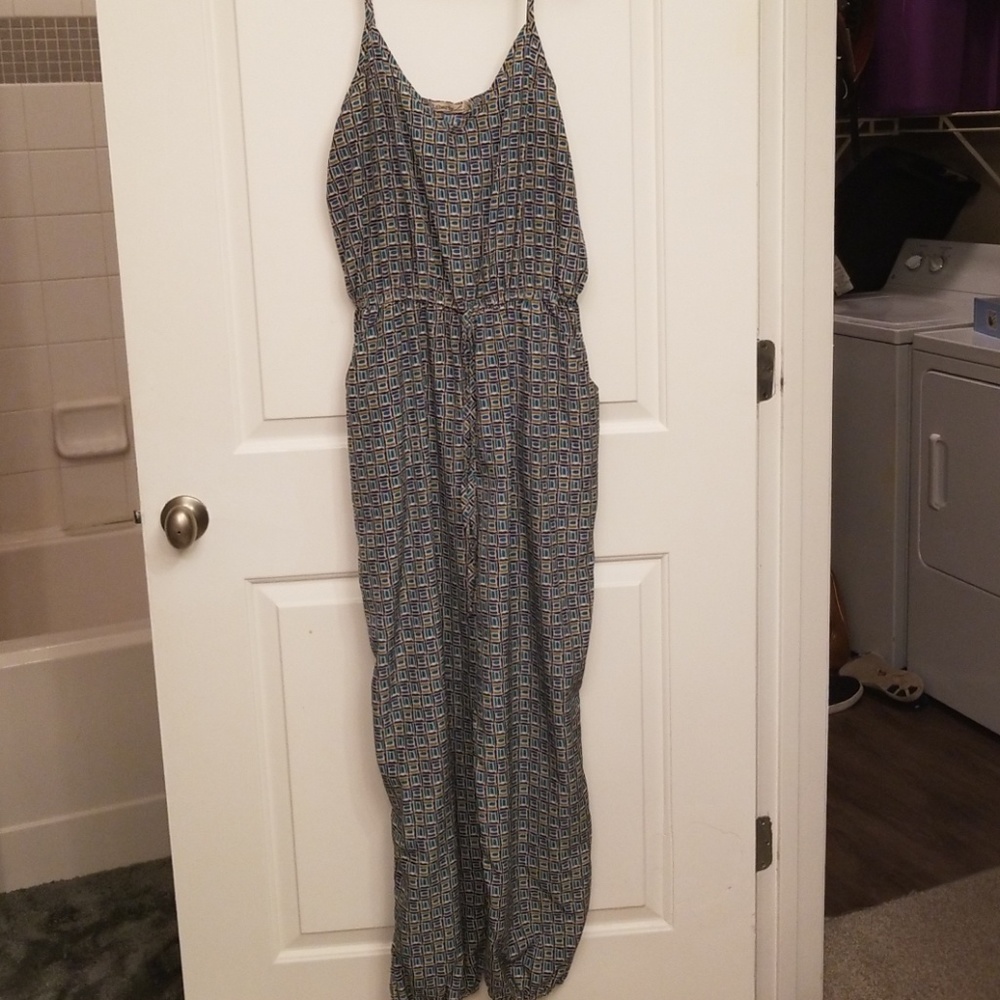 Blue and Green Spaghetti Strap Jumper